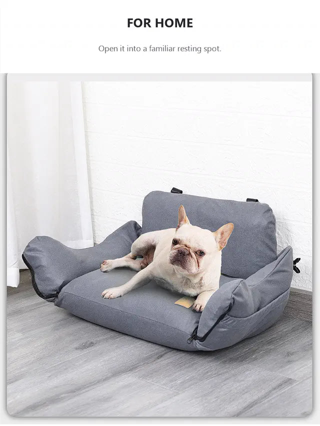French bulldog resting on the Nuzzigo bed at home